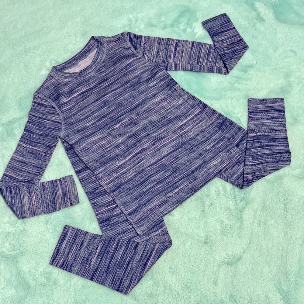 Athletic Works Youth Girls Purple Thermal Under Layer/ PJs